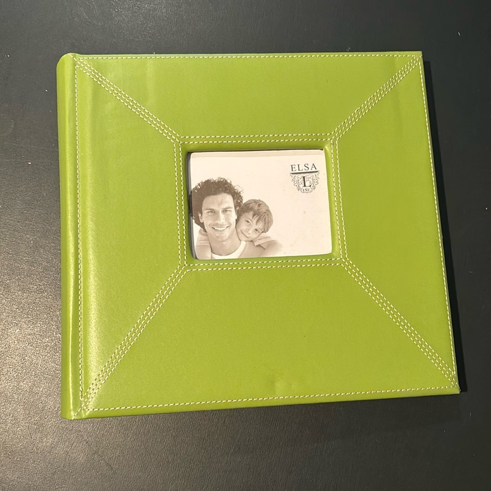 Photo album. Lime green acid free. 3.5x5 or 4x6. 160 photos. NEW.